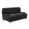 Dusk Hampshire Slate Matte Velvet & Oak 2 Seater Sofa RRP £999