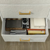 Chest of Drawers with 9 Drawers, Boucle Storage Organiser, Cream