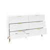 Modern White Chest of Drawers Wide Bedroom Furniture Storage Bedside 6 Drawers