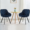 2X Luxury Bar Stools Padded Velvet Breakfast Kitchen Pub Restaurant Living Room