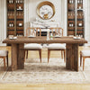 Farmhouse Dining Table for 4 to 6 People, 63-inch Rectangle Wooden Kitchen Table
