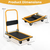 Folding Push Cart Dolly Moving Hand Truck-Black