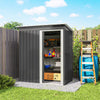 5 x 3ft Garden Storage Shed Sliding Door Sloped Roof Tool, Black