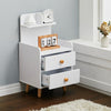 Compact Bookshelf Bedside Cabinet 2 Drawers Side Table Storage Shelf Night Stand