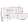 TV Cabinet Stand Entertainment Centre Media Unit Solid Wood Mango
