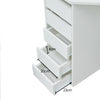 Vanity 5 Drawers Corner Dressing Table Set Makeup Desk with Mirror Stool Dresser