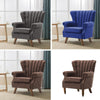 Fireside Fabric Occasional Armchair Padded Seat Sofa Lounge Shell WingBack Chair