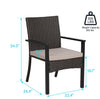 Garden Patio Furniture Outdoor Rattan Effect 2 Piece Set Wicker Chairs w/Cushion