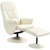 360°Swivel Recliner Chair with Footstool Recliner Armchair Reclining Chair Beige
