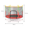 5FT Kid Trampoline With Safety Net Enclosure Children Outdoor Garden Fun Toy