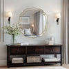 32”Large Round Wall Mirror Gorgeous Accent Vanity Mirror Side Hallway Sofa Scene