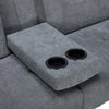 Sofa Bed Chenille Fabric w Cup Holders 3 Seater Click Clack Living Room Recliner