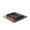Folding Coffee Dining Table with Marble Effect Top Metal Frame Gaming Desk Home