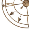 GARDEN WALL CLOCK ROMAN LARGE INDOOR OUTDOOR NUMERALS GIANT OPEN FACE METAL 60CM