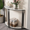 Marble Half Moon Round Hallway Entrance Console Table Furniture Unit Table White