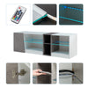 Mondeer LED TV Cabinet TV Stand 140cm with 5 Open Compartments RGB Lights White