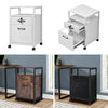Lockable Office File Document Cabinet Standing Unit Filing Storage Trolley Keys