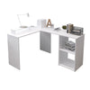 Computer Desk PC Table L-shaped Corner w/Shelves/Drawers Workstation Home Office