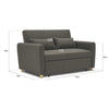 Dahlia Brown 2-Seater Pull Out Sofa Bed - Convertible Sleeper Sofa