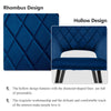 2 X Blue Dining Chair Velvet Padded Cushion Diamond Chair Kitchen Dining Room
