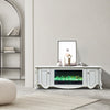 70'' TV Stand Mantelpieces, 30'' Electric LED Fireplace Media Entertainment EO