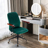 Velvet Rocking Chair Home Office Computer Desk Chair Adjustable Swivel Green