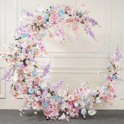 Large Half Moon Wedding Arch Metal Frame Backdrop Stand Party Props Flowers Rack