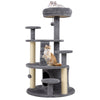 Cat Tree Kitty Tower Activity Center with Condo Scratching Posts Grey