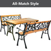 Outdoor Garden Bench Furniture Weather-Proof Park Loveseat Chair Metal Structure