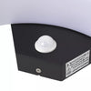 Modern LED PIR Motion Sensor Wall Light Curved Garden Lamp 12W Outdoor