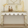 Attracting Rectangular Mirrored Console Table w/Lantern-shape Design for Hallway