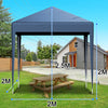 Heavy Duty Pop Up Gazebo 2x2m UV Garden Party Camping Canopy Tent with 4 Sides