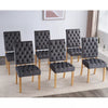 1/2/4/6 Dining Chairs Armchair High Back Linen/Velvet Upholstered Wood Legs Home