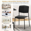 4Pcs Stackable Kitchen Chairs Set Modern Plastic Dining Room Chairs Black