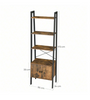 2 Door 4 Tier Shelves Tall Bookcase Ladder Shelf Bookshelf Storage Display Unit
