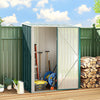 Outdoor Storage Shed w/ Lockable Door for Garden, Green
