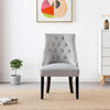 Velvet Dining Chair with Door Knocker Ring Windsor Dressing Room Chair 1/2/4/6