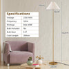 Gold Pole Lamp Living Room Elegant Floor Lamp w/Foot-Operated Switch