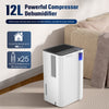 12L/Day Electric Dehumidifier Drying Portable Moisture Timer Silent Mould Light