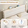 Ottoman Storage Bed Frame 5ft King Size Bed with Headboard Linen Fabric Beige