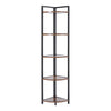 Corner Shelf 5 Tier Industrial Bookcase Storage Bookshelf Flower Plant Stand