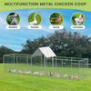 Large Chicken Run Cage Walk In Coop Poultry Hen Rabbit Dog Kennel Metal Shelter