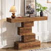 Rustic Console Table, 108cm Slim Wood Sofa Side Table Behind Couch for Hallway