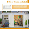 10x8FT Steel Apex Garden Shed Tool Equipment Organize W/Window Door Grey
