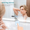 Rectangle LED Demister Bathroom Mirror 3 Color Lights Illuminate Touch Sensor