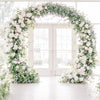 2.4m Metal Wedding Arch Frame Round Circle Moon Gate Flower Balloon Rack Stand