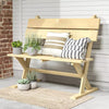 Rustic Wooden Garden Bench Outdoor Patio Yard Furniture 2 Seater Park Seat