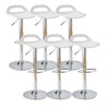 Set of 2/4/6 Plastic Bar Stools for Breakfast Kitchen Barstool Chair
