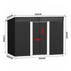 Metal Sheds Galvanised Steel Shed Pent Roof Window Storage Tools Container