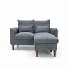 2 Seater faux leather/Linen Fabric Love Seat Sofa Armchair with Footstool Couch